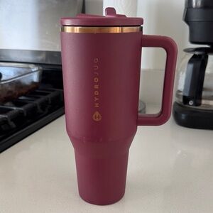 HydroJug Travel Tumbler in Burgundy with Gold Accent